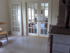 My finished doors and the patient now standing about 3 inches taller. Waiting to go upstairs.